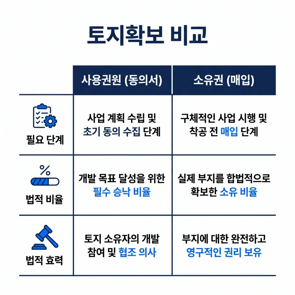 사용권원 소유권 비교