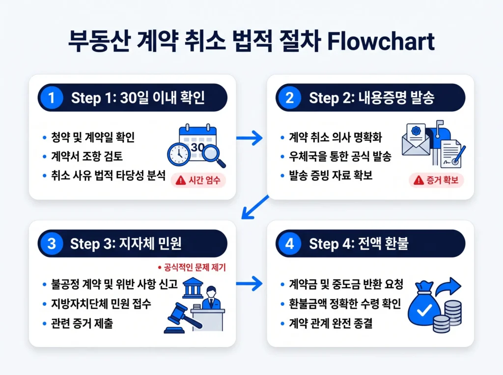 지주택 환불 절차도