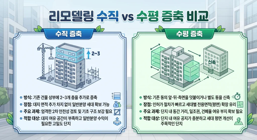 증축 방식 비교