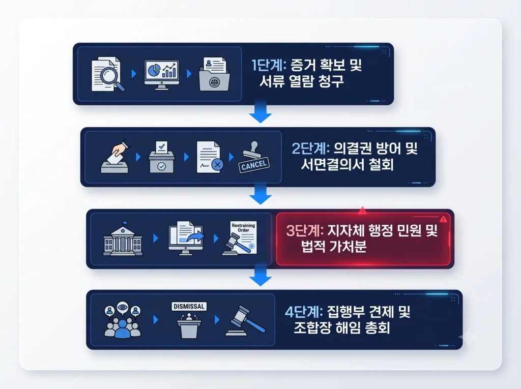 리모델링 시공사 담합 대응 절차도
