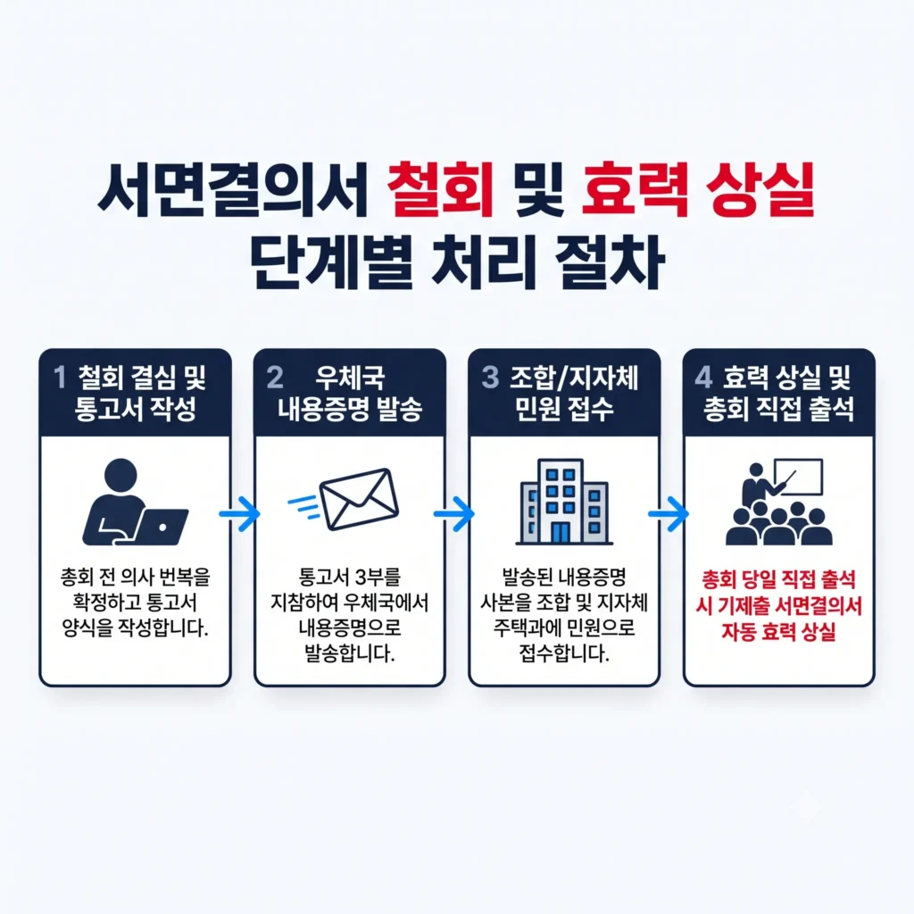 서면결의서 철회 절차